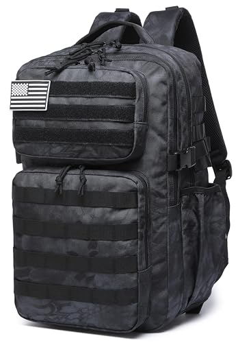 Image of Wotony Military Tactical Backpack for Men Waterproof Daypack 3 Day Assault Pack Molle Bag with Water Bottle Holder