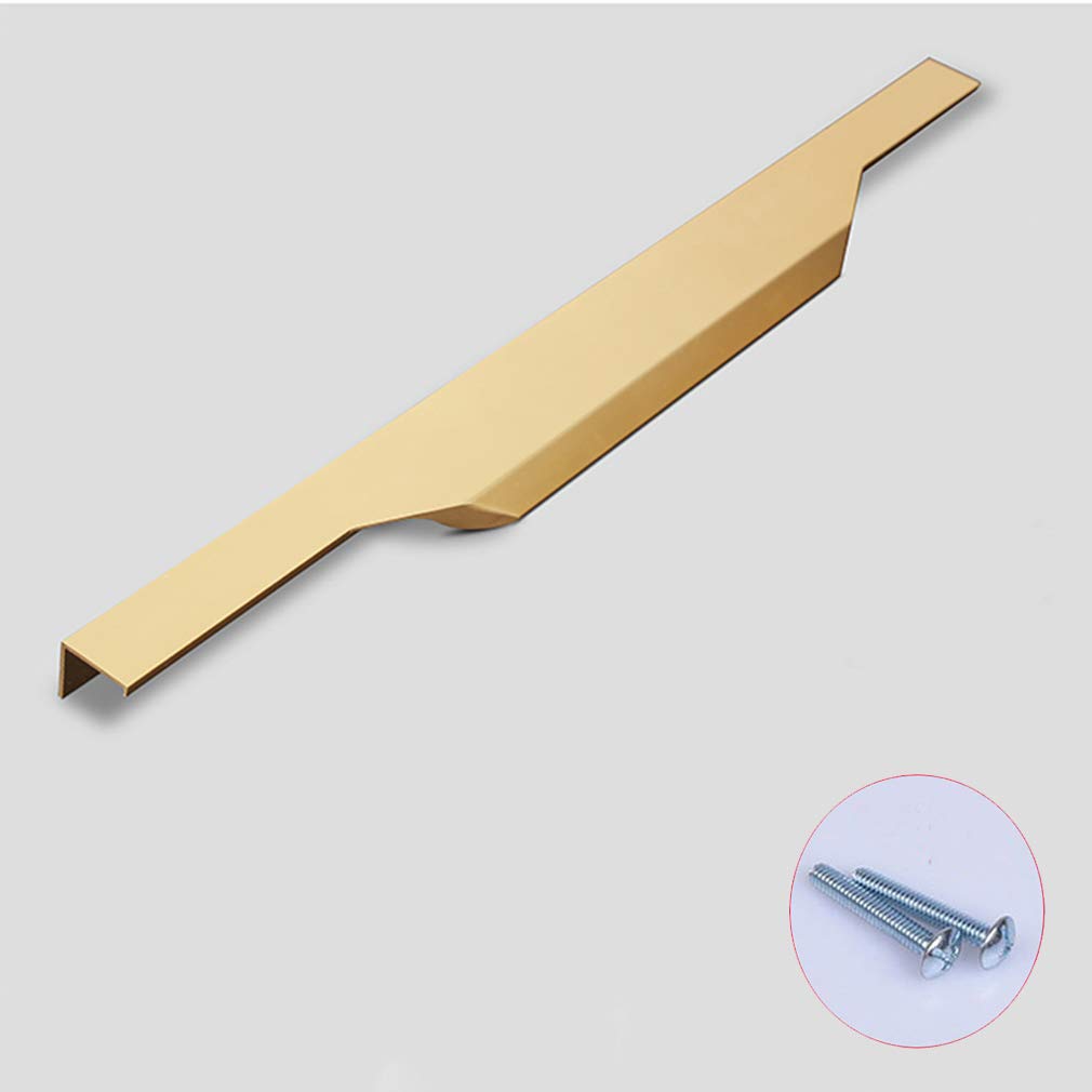 Wpuszczane, ukryte uchwyty meblowe, uchwyt do holowania z krawędzią palca Komoda z szufladami, uchwyty do szafek Ukryte klamki do drzwi Aluminiowy uchwyt do szafy kuchennej w domu (złoto Długość 1100