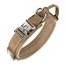 EXCELLENT ELITE SPANKER Tactical Dog Collar Training Nylon Adjustable Military Dog Collars with Control Handle(COB-L)