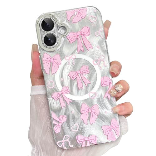 Coque iPhone 16 jolie coque esthétique rose idée cadeau idéale pour filles
