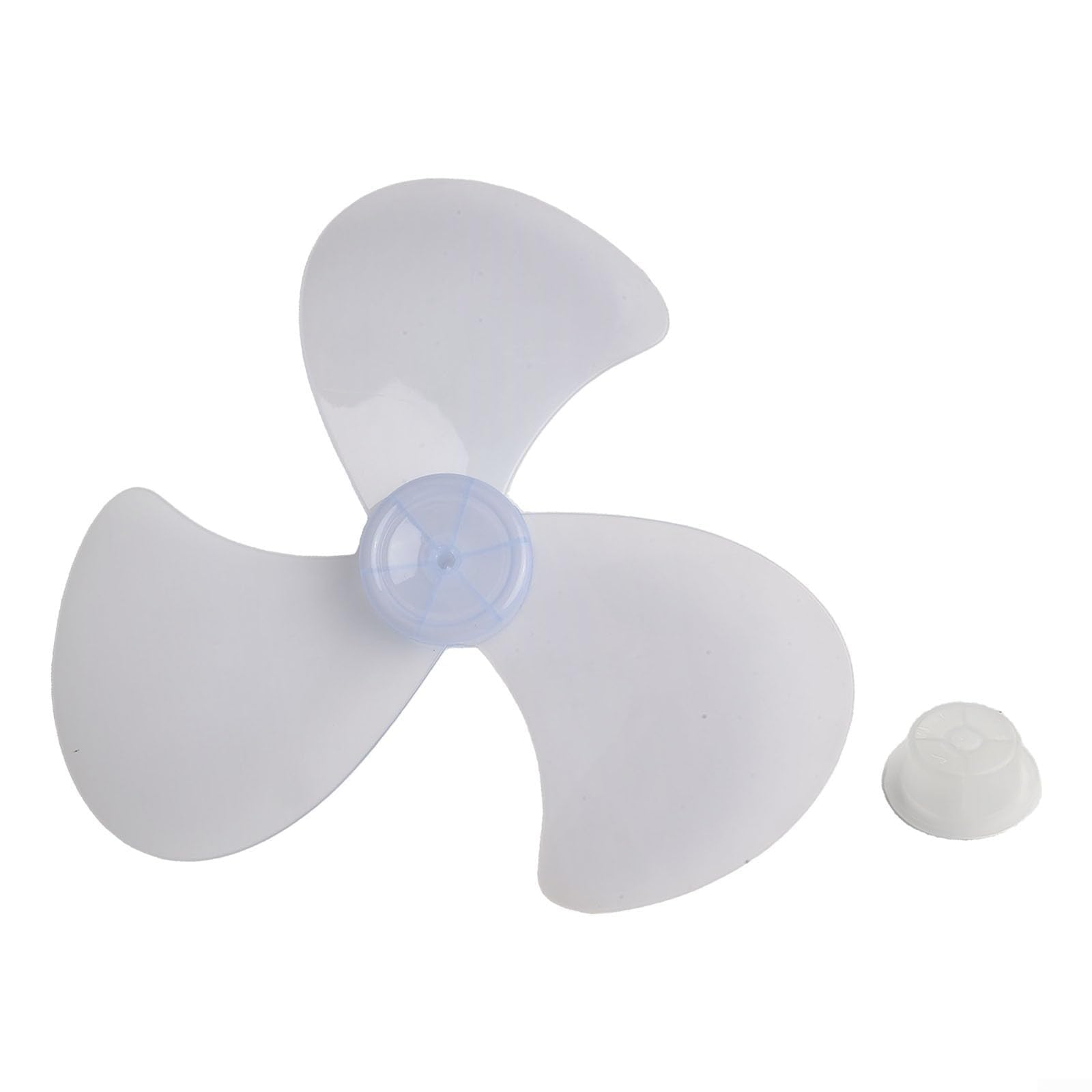 FOELANNE Plastic Fan Blade, ABS Replacement Fan Blade 16 inch 3 Leaves Transparent Black For Desk Pedestal Fans(Fan blade+Nut)