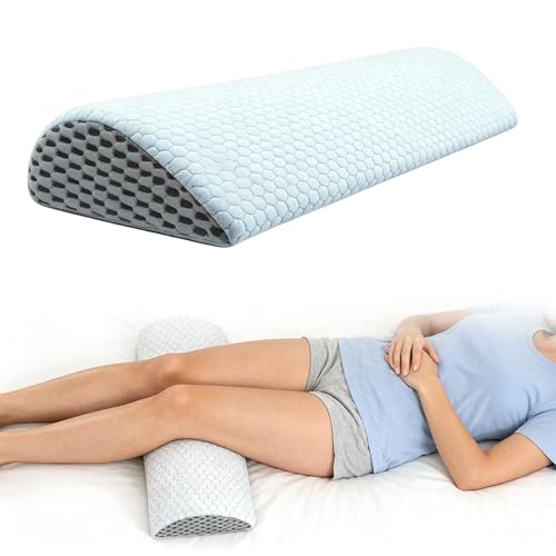Kniekissen für Seitenschläfer Halbrund Beinkissen Knierolle lagerungsrolle Premium Memory-Schaum für Knie Bein Hüfte Rücken Linderung Von Fußschmerzen