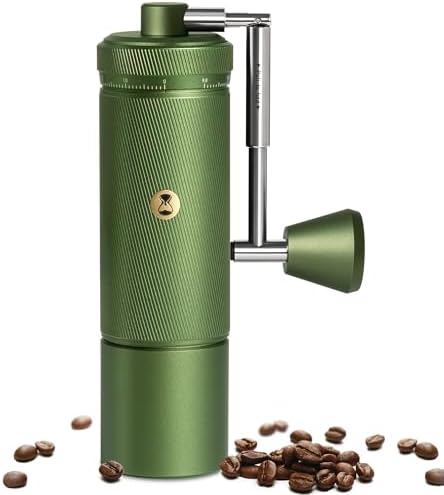 Timemore S3 Manual Coffee Grinder - External Adjustment with Stainless Steel Patented Burr | Hand Coffee Grinder Hign Presicion | Premium Timemore Grinder Chestnut S3, Green - Thumbnail 3