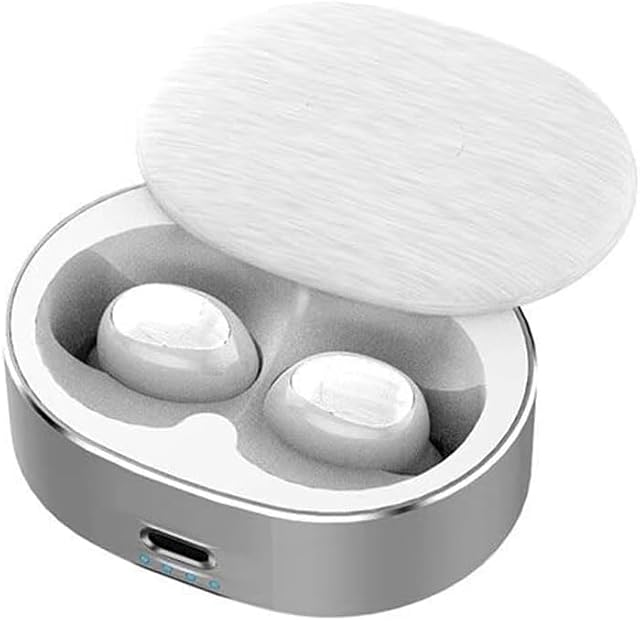 Bluetooth in Ear Headphones Wireless Earbuds Waterproof Bilateral Talk Bluetooth Headset with Rotatable Metal Charging Case 30H Playtime