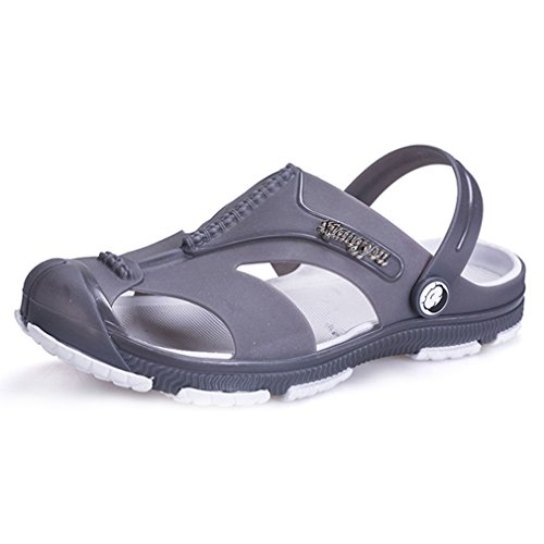 Sumuya - Sandalias de Vestir de Material Sintético para Hombre Gris Gris