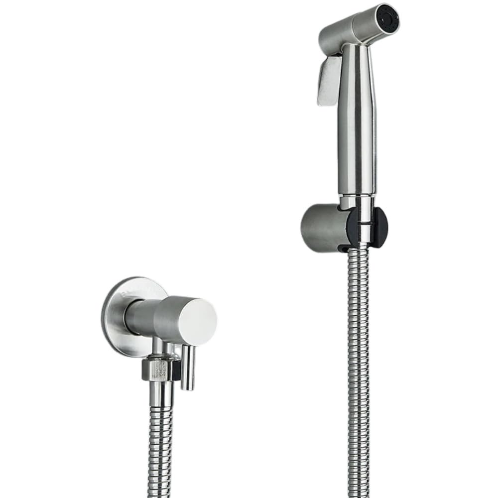 Robinet de bidet noir mat en acier inoxydable avec douchette eau froide pour WC