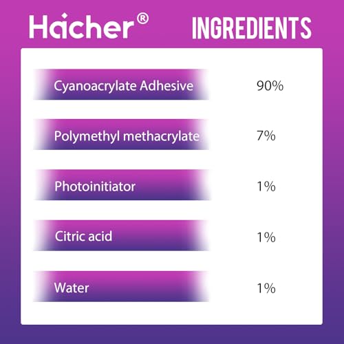 HAICHER Cola Uv para Cílios para Extensões de Cílios, Cura de 1 A 2 Segundos, Tempo de Secagem, Rete