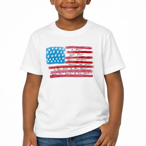 Image of Boys Constitution Day 250 Anniversary USA Shirt Independence Shirt 3-8T | for Kids Boys Girls Toddlers 3T-8T, 4th of July Dinos Flag Patriotic Tee, Independence Day