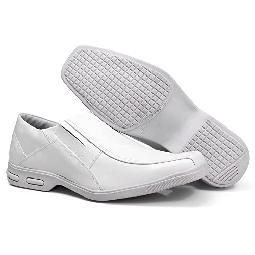 Sapato Social Masculino Enfermagem Dia a Dia Conforto Branco 41