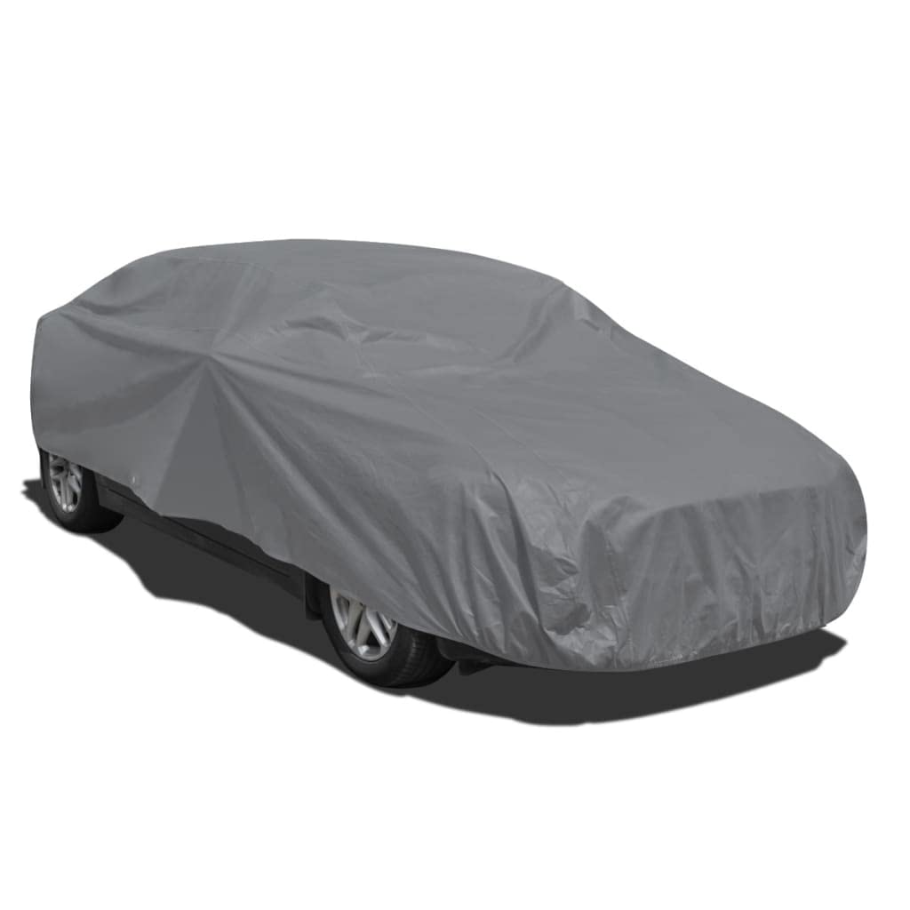 Vollgarage Vliesstoff XXL Autoschutzabdeckung 572x203x122 cm Grau, atmungsaktive, wasserdichte Autoabdeckung mit UV- und Schneeschutz, kratzfeste Abdeckplane für PKW, KFZ