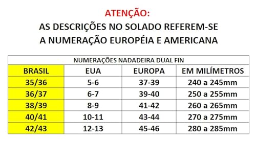 Nadadeira Natação Speedo Dual Training Fin Treinanamento Pé de Pato (38/39 BRASIL)