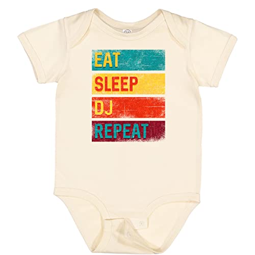 inktastic DJ Eat Sleep DJ Repeat Music Baby Bodysuit Newborn Natural 33985