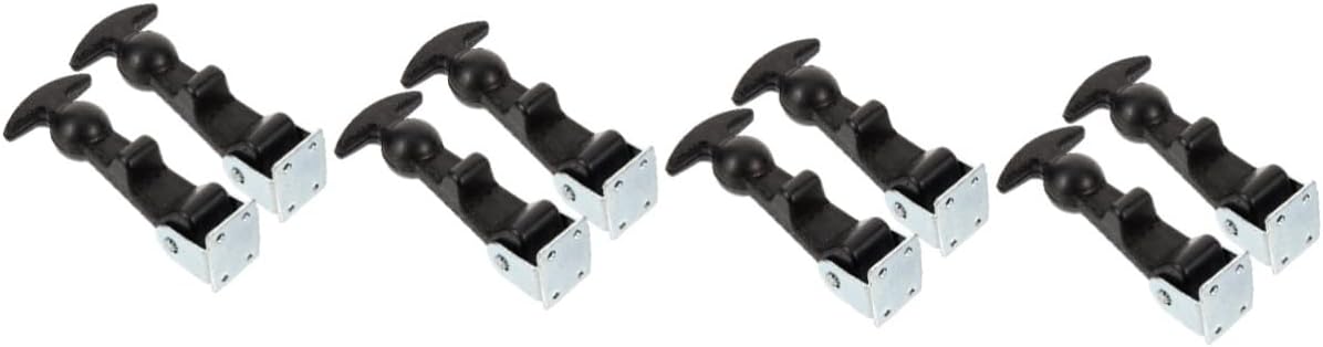 Mipcase 8pcs Handle Draw Latches Flexible Hasp Lock for Boat Doors and Tool Boxes Easy to Install -reducing Design for Hatches and Yachts