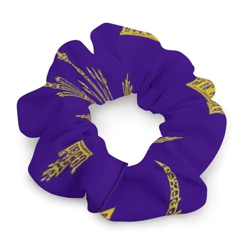Womens Scrunchies Royal Crown Purple Spiral Hair Ties for Women Ponytail, No Damage Ponytail Holder Coil Hair Accessories