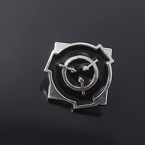 New Secret Laboratory SCP Foundation Badge Pins Brooches Special  Containment Procedures Metal Brooch Fans Bag Hat Accessory (Metal color:  X353)