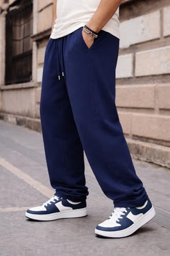 Image of Rockwell Men's Baggy Sweatpants | Cotton Terry Relaxed Fit Joggers for Men | Oversized Streetwear Track Pants | Casual Gym & Everyday Wear| 007