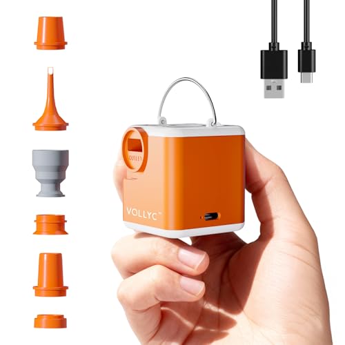 Portable Air Pump for Inflatables, 2400mAh Ultra Powerful Mini Air Mattress Pump with Camping Light, 4.5kPa Electric Air Pump Camping Gear for Pool Float, Air Mattress,Vacuum Storage Bags