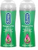 Durex Water Based Lube for Sex, Touch & Play Personal Lubricant with Aloe Vera, Anal Lube & Sex Lube for Women & Men, Personal Lube for Anal Sex, Sex Lubricant & Sex Toy Lube, 6.76 fl oz (Pack of 2)