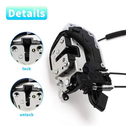 Image of X AUTOHAUX Replacement Front Left Driver Side Power Door Lock Actuator Motor with Cable for Nissan Cube 2010-2014 Door Latch Actuator Assembly Replace No.805011FC0D Black