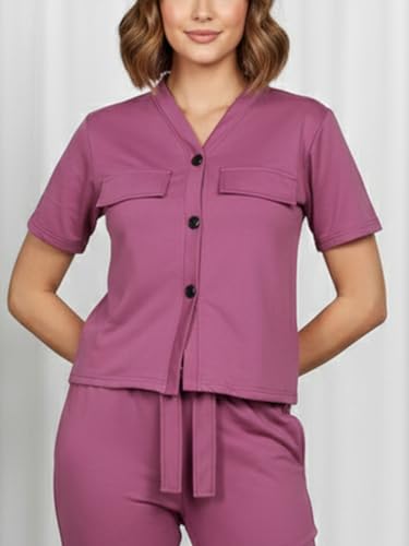 Image of CHKOKKO Women Jogging Suit Casual Summer Track Suit Co-Ord Set