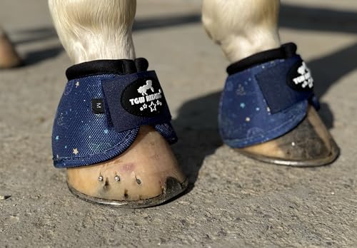 Image of 2520D Horse Bell Boots No-Turn Horse Bell Boots, Equine Ballistic Hoof Overreach Bell Boot, Pair
