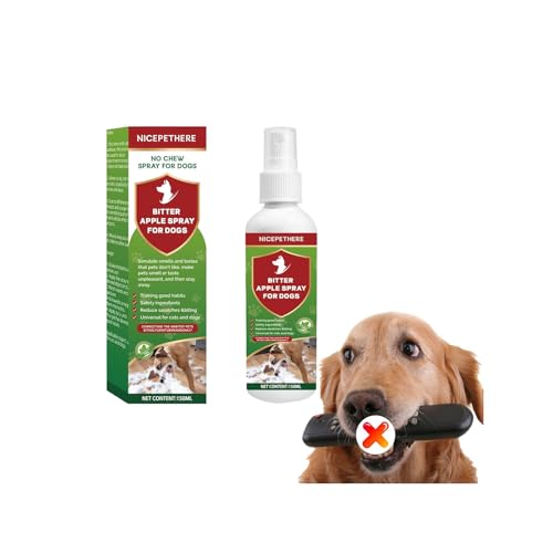 NICEPETHERE Bitter Apple Spray for Dogs, No Chew Spray to Stop Chewing & Licking, Furniture & Shoe Protection, Alcohol-Free & Trace, Safe for Pets, Indoor/Outdoor Use, 150ML