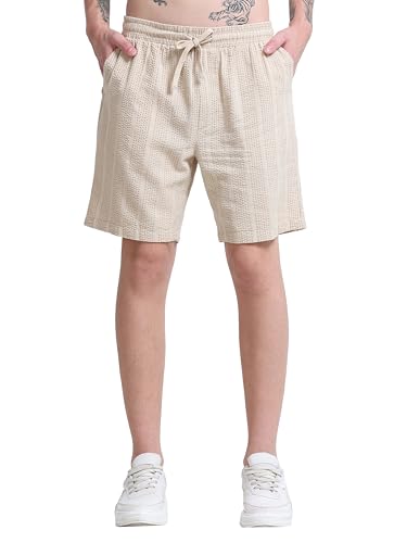 Image of StitchX Men's Airport Look Textured Seersucker Cotton Resort Shorts