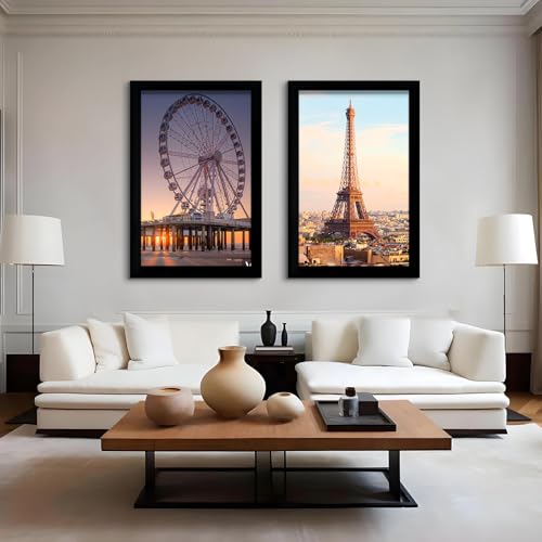 Image of LUCKYLIFE 19.7x27.6 Puzzle Picture Frame, Wall Hanging Poster Frames, Display Pictures 19.7 x 27.6 without Mat, Pack of 2, Black