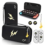 DLseego Switch 有機ELモデル対応ケース Switch/Switch OLED ケース スイッチ有機elカバー 有機elモデルケース 収納バッグ スイッチ 保護ケース Switch oled 収納ケース セット ゲームカード収納 防塵 防水 耐衝撃 持ち運び便利 旅行用 親指キャップ2付き