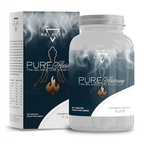 PUREHARMONY® (DIETA DETOX DRENANTE INCLUIDA) - 120 Comprimidos | Quemagrasas Potente para Adelgazar | Pastillas para Adelgazar muy Rapido | Quemagrasas Potente - SelectSIEVE Libra®