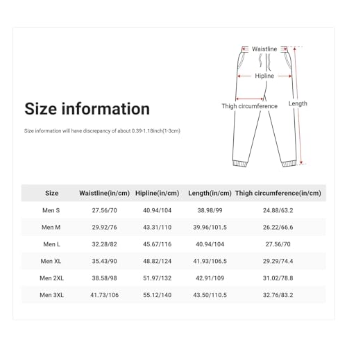 Nhjk Mens Joggers Sweatpants Retro 80S Style Printed Novelty Athletic Pants For Running Casual Sports With Elastic Waistband And Pockets X-Large thumb #3