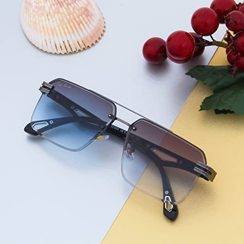 Image of Ted Smith Mens Womens Polycarbonate Uv Protection Metal Pilot Sunglasses