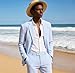 Seersucker Slim Suits Men Formal Summer Beach Wedding Grooms 2 Piece Blazer Pants Party Striped Suit Light Blue XL