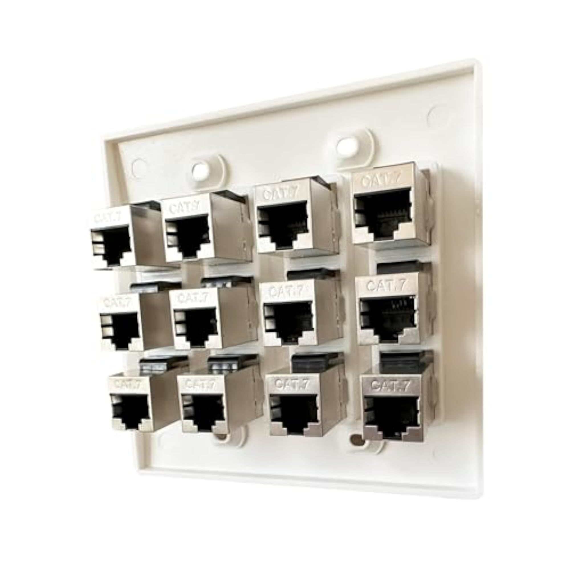 Cat7 RJ45 Ethernet Wall Plate, Female to Female