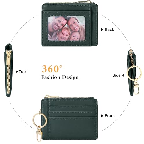Image of Sodsay Card Case Slim Front Pocket Wallet for Women Credit Card Holder with Keychain | Slim, Front Pocket, Credit Card Holder, with Keychain