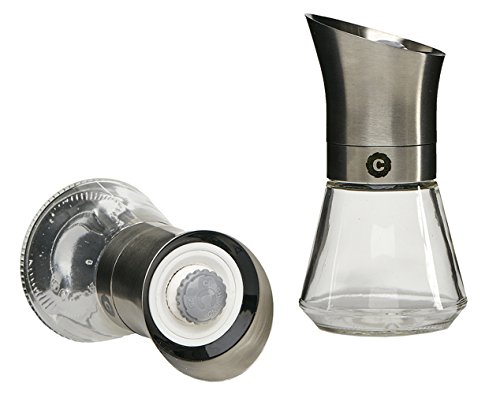 CrushGrind Kala Mill With Ceramic Grinder for Salt Pepper and Spices Danish Designed, 5", Stainless Steel - Thumbnail 2