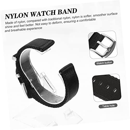Bracelet de montre de remplacement noir 2 pièces avec barrettes de libération rapide - 5