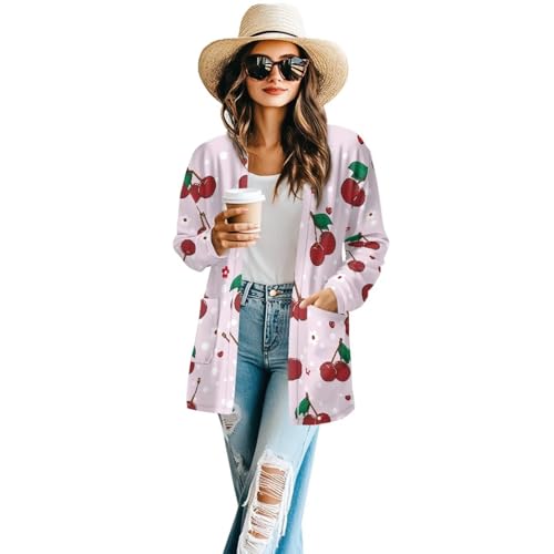 Image of Womens Open Fron Cardigan Sweaters Long Sleeve Tops Daily Coats