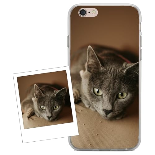 Mookase Funda Personalizada iPhone 6 Plus / 6s Plus - Carcasa Gel TPU con Foto y Texto - Compatible Carga Inalámbrica - Protector Antigolpes Antideslizante - Impresión Regalo Original Mookase Funda Personalizada iPhone 6 Plus / 6s Plus - Carcasa Gel TPU con Foto y Texto - Compatible Carga Inalámbrica - Protector Antigolpes Antideslizante - Impresión Regalo Original