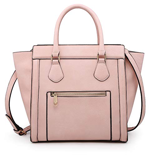 Dasein Women's Satchel Handbags and Top Handle Purses Shoulder Bags Vegan Leather Tote