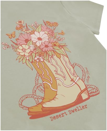 Image of Lucky Brand Girl's Short Sleeve Graphic T-Shirt, Tagless Cotton Tee with Fun Designs