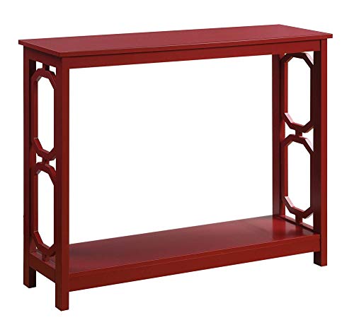 Convenience Concepts Omega Console Table, Cranberry Red