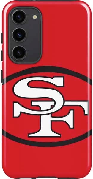 Skinit Pro Phone Case Compatible with Galaxy S23 Plus - Officially Licensed NFL San Franciso 49ers Black & White Design