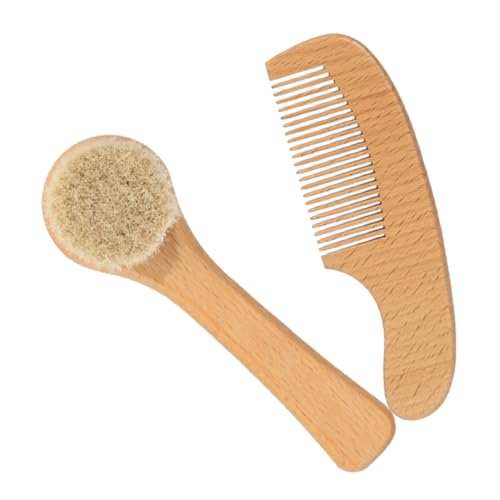 FRCOLOR 1 Juego Traje de lavado para bebés kit de baño cepillo bebé Cepillo para bebés cepillo sensorial cepillo recién nacido kit de aseo para niña recién nacida lana Light Brown