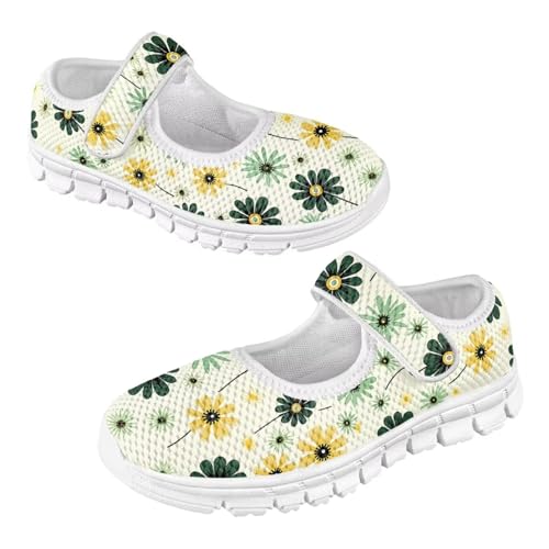 Kids Flower Mary Jane Dress Shoes for Girls Ballerina Ballet Princess Flats Shoe with Strap3