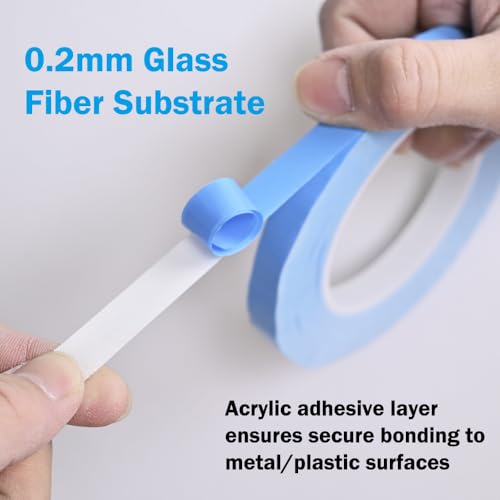 Image of Thermal Adhesive Tape Double Side 0.31 inch, 0.39 inch, 0.47 inch, 0.59 inch x 82feet Conductive Tape 4 Rolls Apply for Coolers, Heat Sink, LED Strips, Computer CPU, GPU, Led Light Strips Mounting Tape