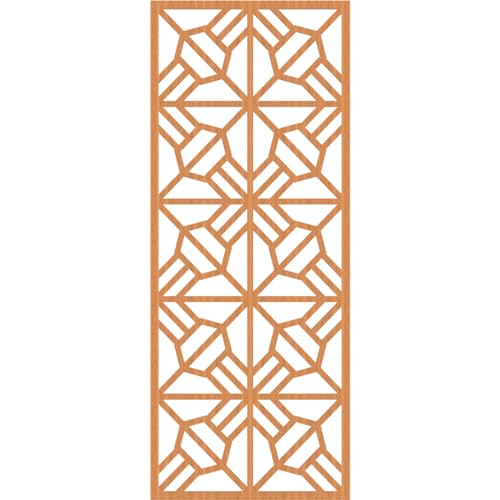 Image of 31 3 /8 inchW x 79 3 /8 inchH x 1 /4 inchT Auburn Decorative Fretwork Wood Wall Panels, Cherry