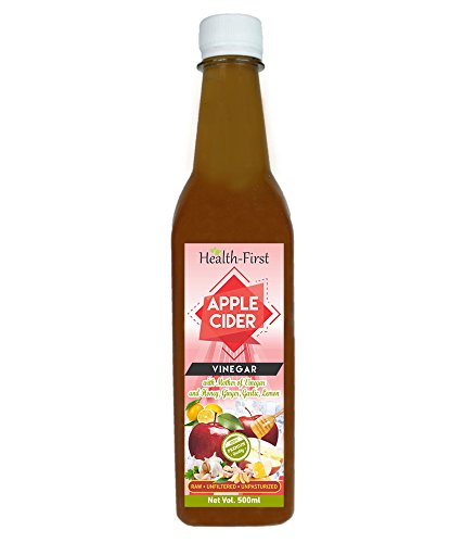 Health First Apple Cider Vinegar with Strand of Mother, Honey, Ginger, Garlic and Honey - 500 ml