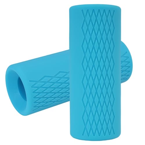 2 Pcs Dumbbell Bar Grips, 4" Non-Slip Rubber Barbell Gripz for Thick Bar Training, Forearm Strength Weightlifting Workout Gym Home Fitness Gear for Grip Trainer Men Women Athletes Lifters (Blue) - Image 8