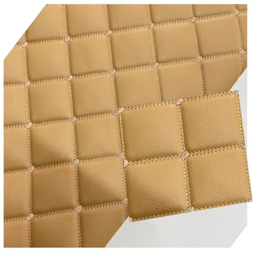 Tissu PU pour canapé de salon et rénovation de siège de voiture beige 1.6x2m